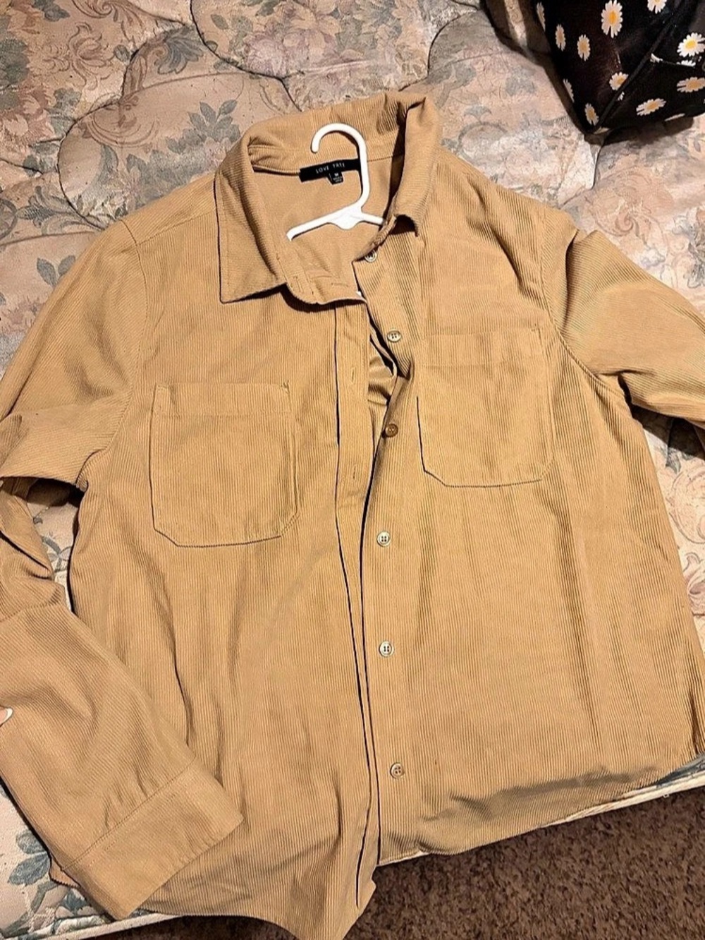 Love tree Women's button shirt in Brown Like New